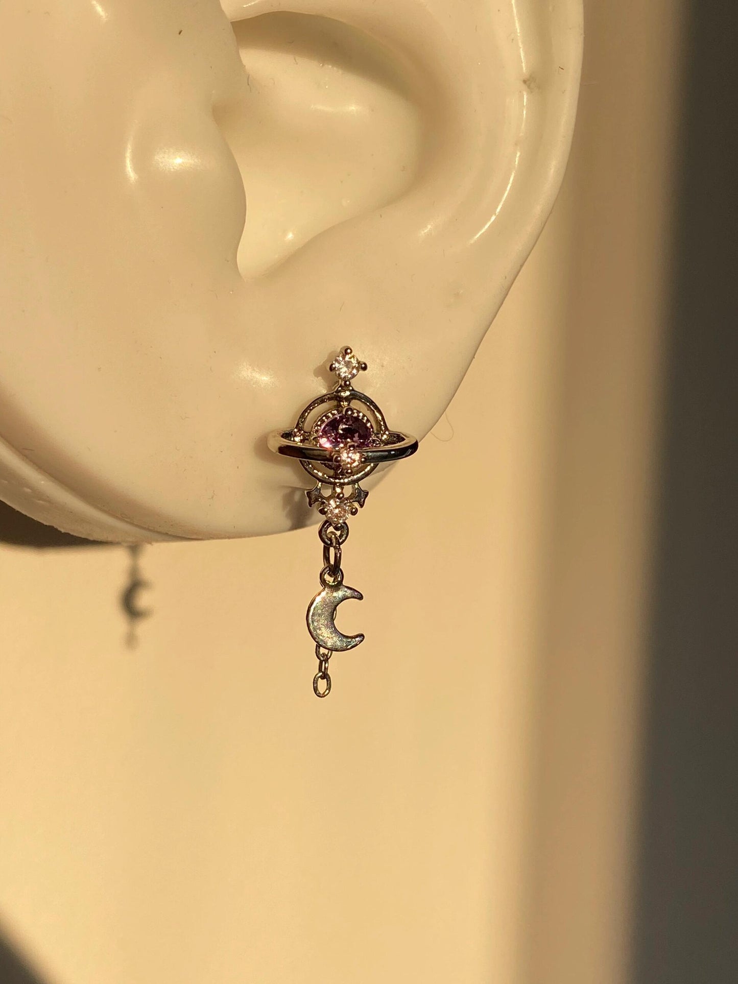 Lilac Eclipse Helix Earrings
