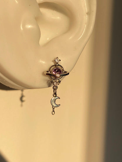 Lilac Eclipse Helix Earrings