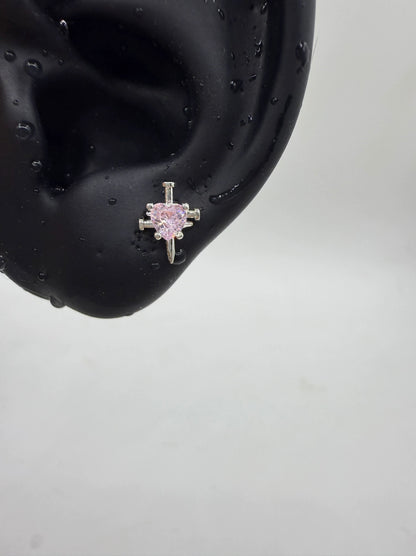 Heart Daggers Helix Earrings