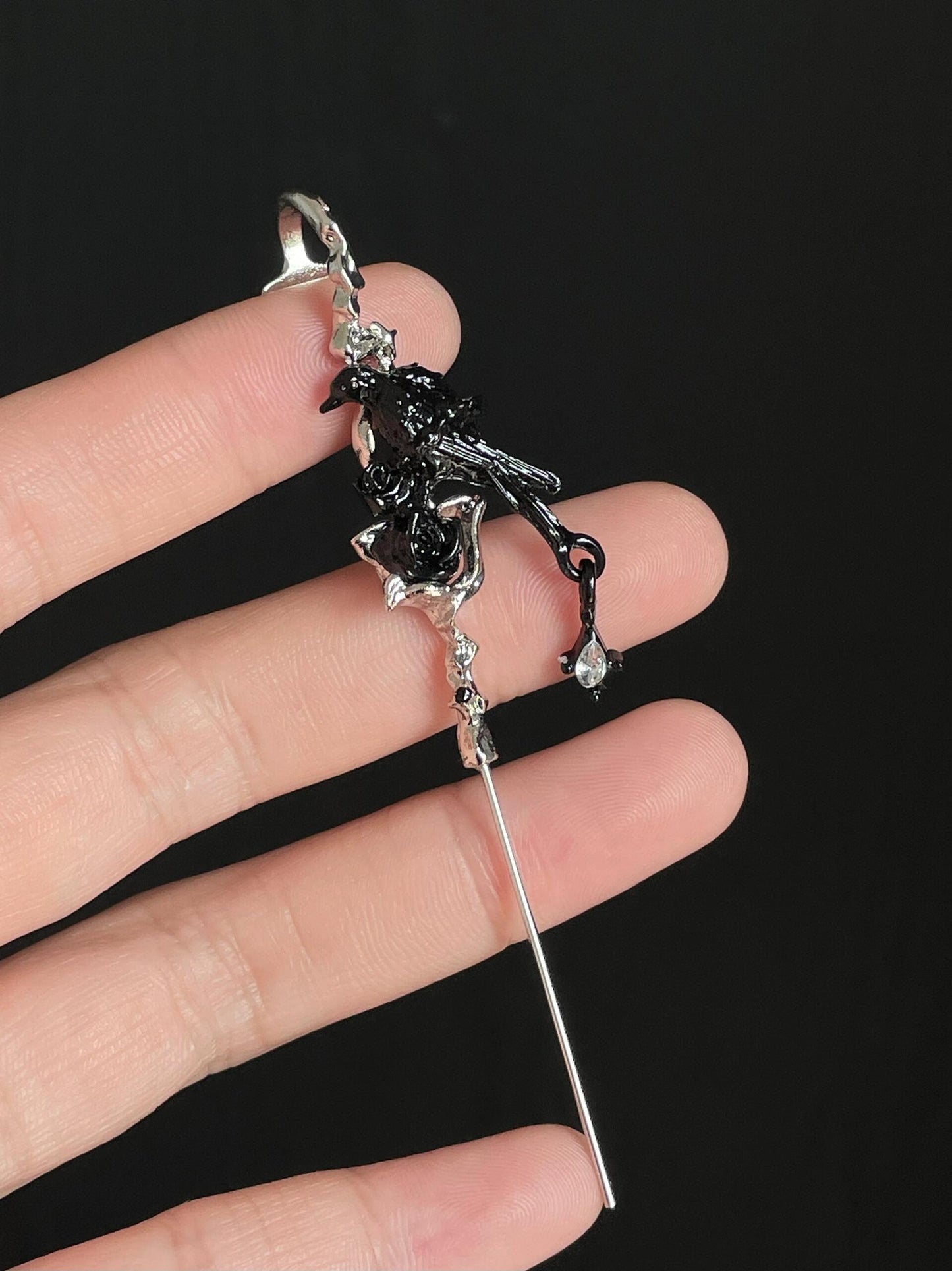 Ravens Thorn Cuff Earrings
