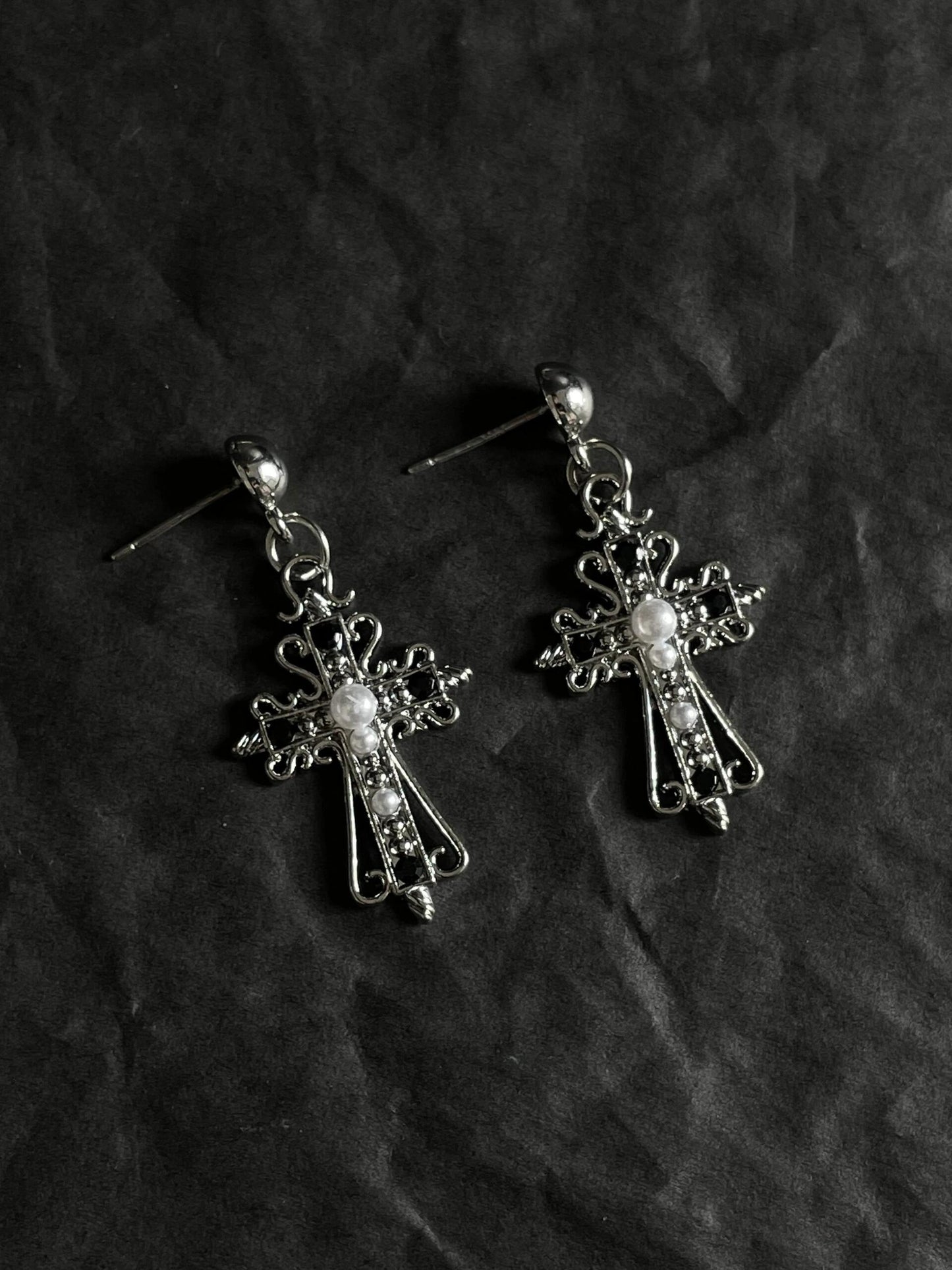 Creed Cross Helix Earrings