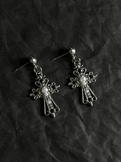 Creed Cross Helix Earrings