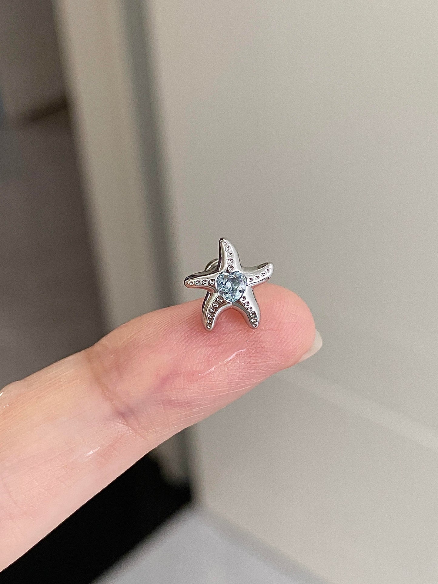 Aqua Star Helix Earrings