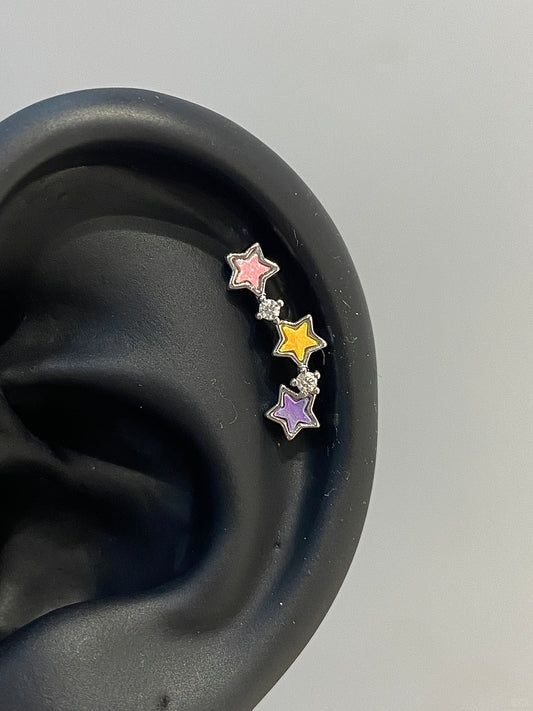 Candy Stars Helix Earrings