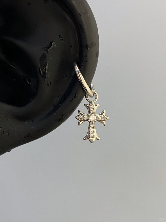 Cross Shard Helix Earrings