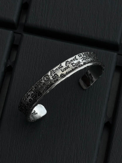 Graffiti Etch Bangle Bracelet