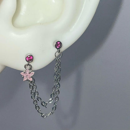 Stellar Links Double Piercing Earrings