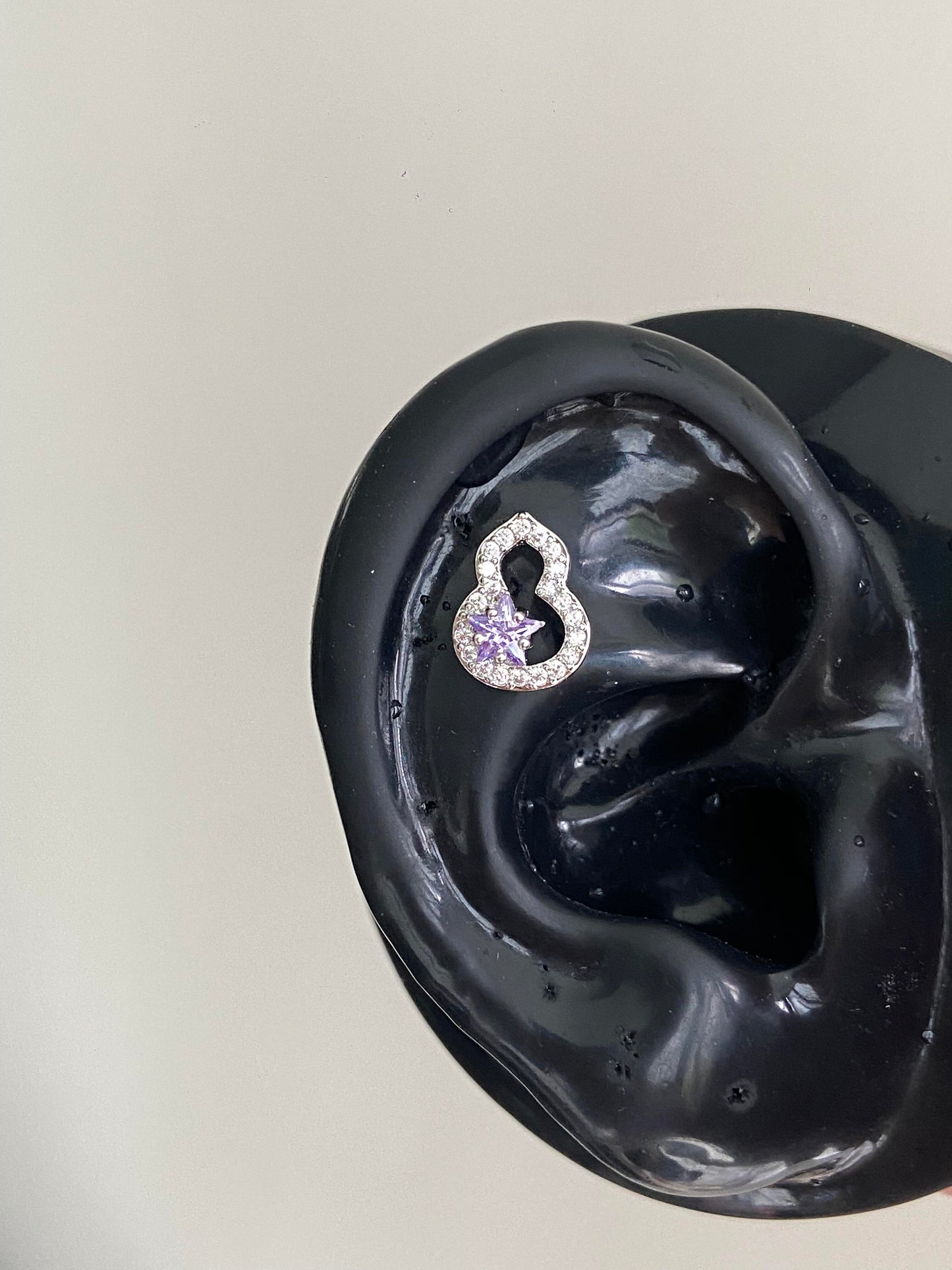 Lavender Startrap Helix Earrings