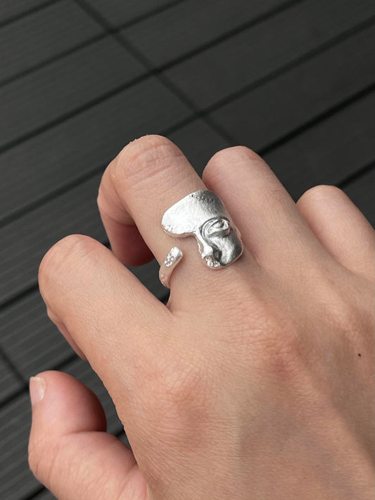 Half Face Adjustable Ring
