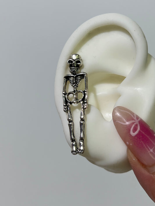 Standing Skeleton Helix Earrings