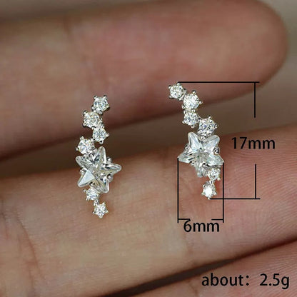 Gold Stellar Trail Helix Earrings