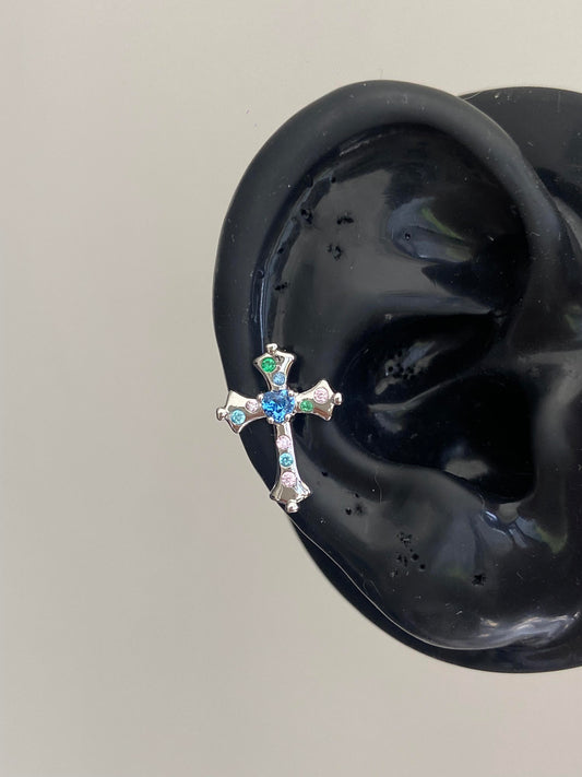 Luminous Cross Helix Earrings