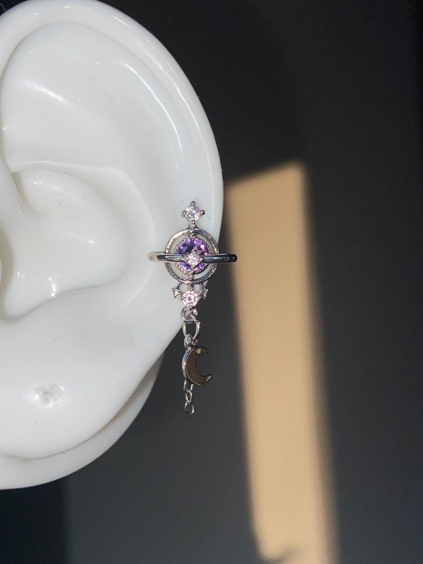 Lilac Eclipse Helix Earrings