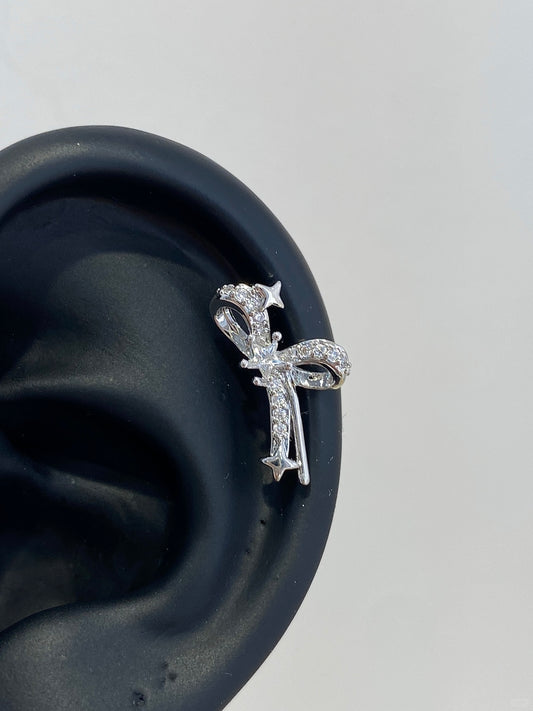 Gleam Bow Helix Earrings