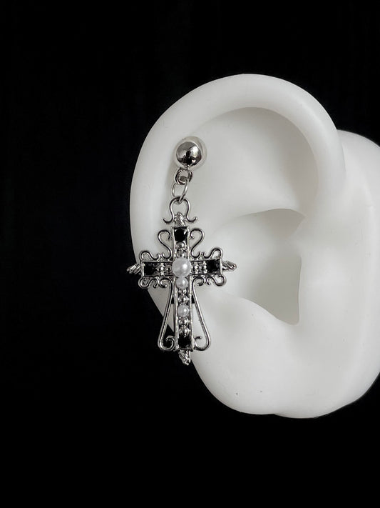 Creed Cross Helix Earrings