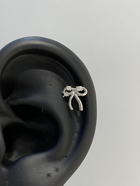 Sparkly Ribbon Helix Earrings