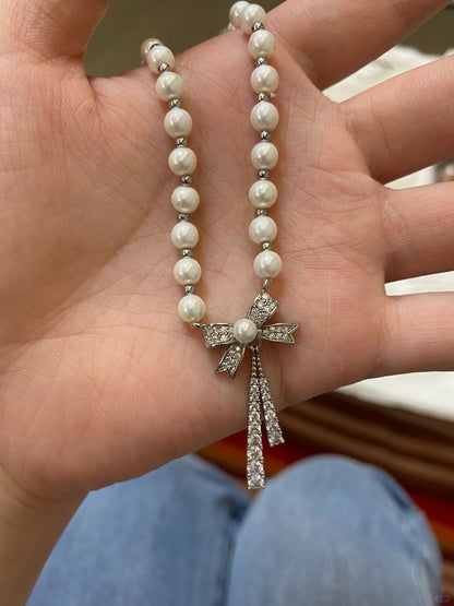 Pearl Bowdrop Necklace