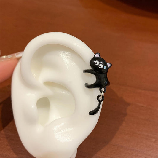 Cat Climber Cuff Helix Earrings