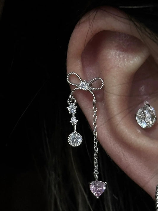 Ribbons Kiss Helix Earrings
