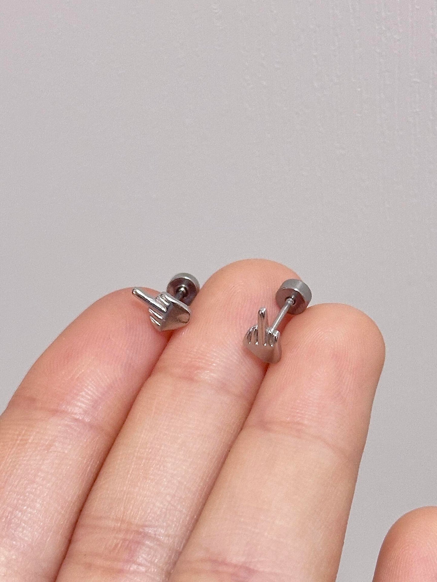 Middle finger Earrings