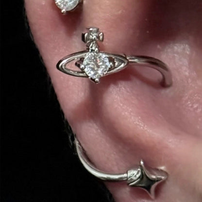 Saturn Swirl Conch Earrings