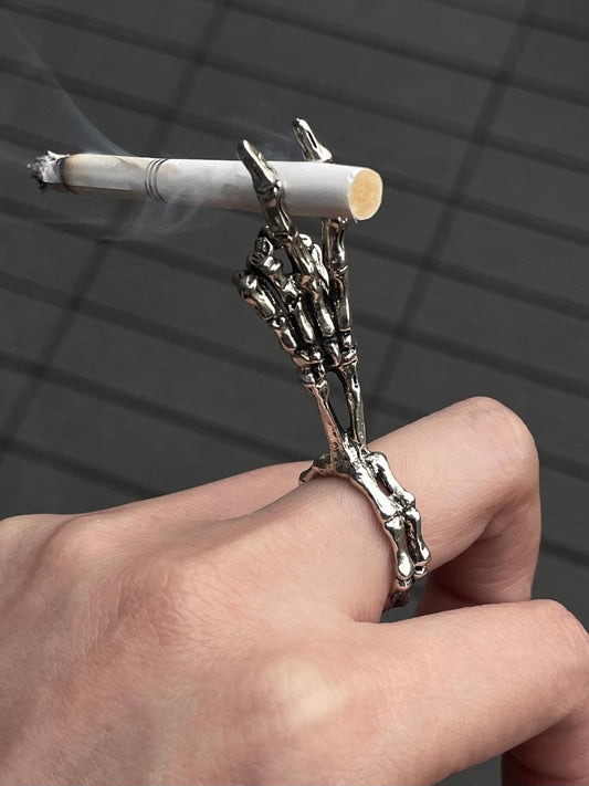 Skeletons Grip Adjustable Ring