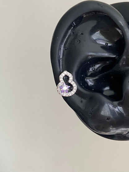 Lavender Startrap Helix Earrings