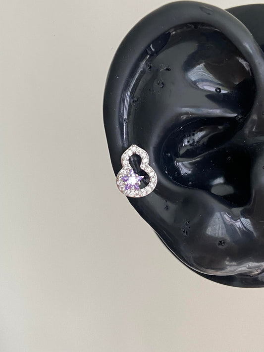 Lavender Startrap Helix Earrings