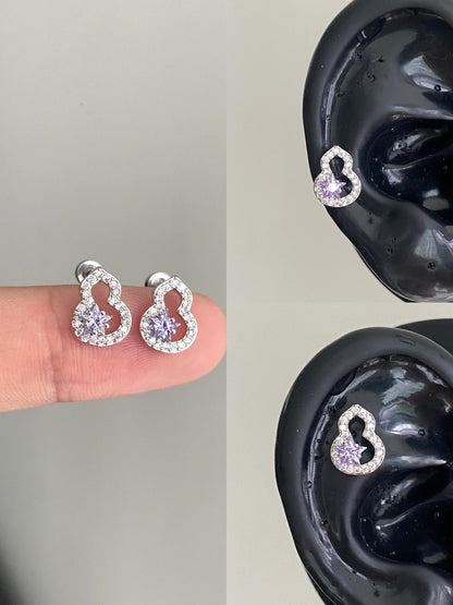 Lavender Startrap Helix Earrings