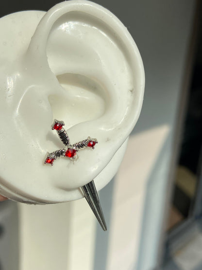 Crimson Blade Earrings