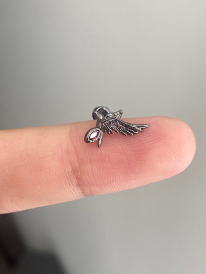 Raven Spark Helix Earrings