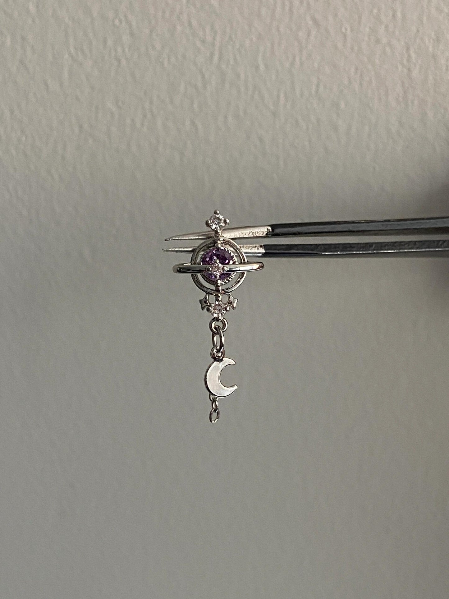 Lilac Eclipse Helix Earrings