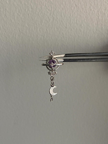 Lilac Eclipse Helix Earrings
