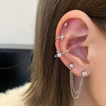 Saturn Swirl Conch Earrings