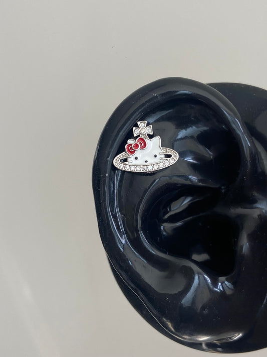 Kitty Emblem Helix Earrings