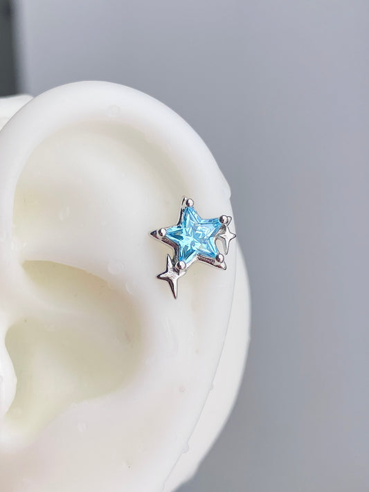 Aether Star Helix Earrings