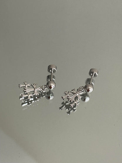 Triple Cross Helix Earrings